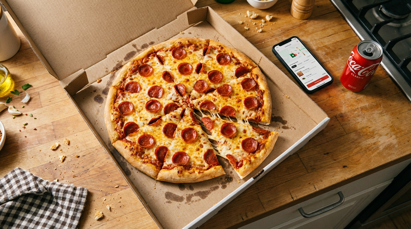 A spread of budget pizza slices from six Canadian chains